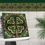 Lucky Vier-Blatt Kleeblatt Luxus Fliese<br><div class="desc">Lucky Vier-Blatt Kleeblatt Luxus</div>