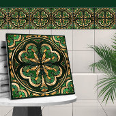 Lucky Vier-Blatt Kleeblatt Luxus Fliese