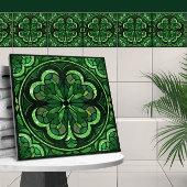 Lucky Vier-Blatt Kleeblatt Luxus Fliese