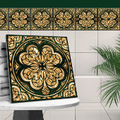 Lucky Vier-Blatt Kleeblatt Luxus Fliese