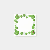 Lucky Vier-Leaf Clovers & Ladybugs Post-it Klebezettel (Vorderseite)