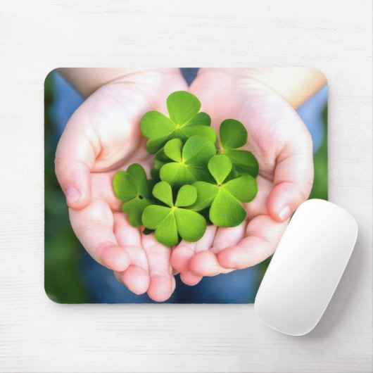 Lucky Vier-Leaf-Kleber Mousepad (Mit Mouse)