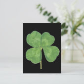 Lucky Vier-Leaf Klee Kleeblatt Postkarte (Stehend Vorderseite)