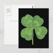 Lucky Vier-Leaf Klee Kleeblatt Postkarte (Vorne/Hinten)