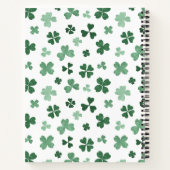 Lucky Vier-Leaf-Muster-Notebook Notizblock (Rückseite)