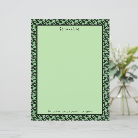 Lucky Vierblättriges Kleeblatt Charm Personalize (Stehend Vorderseite)