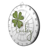 Lucky Vierblättriges Kleeblatt Dartscheibe (Vorderseite rechts)