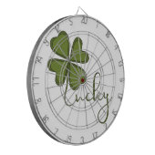 Lucky Vierblättriges Kleeblatt Dartscheibe (Vorderseite Links)