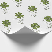Lucky Vierblättriges Kleeblatt Geschenkpapier (Ecke)