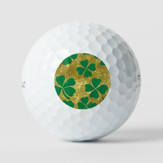 Lucky Vierblättriges Kleeblatt Golfball (Vorderseite)