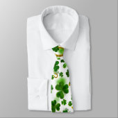 Lucky Vierblättriges Kleeblatt Horseshoe Green St. Krawatte (Gebunden)