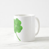 Lucky vierblättriges Kleeblatt Kaffeetasse (VorderseiteRechts)