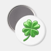 Lucky vierblättriges Kleeblatt Magnet (Vorderseite/Rückseite)