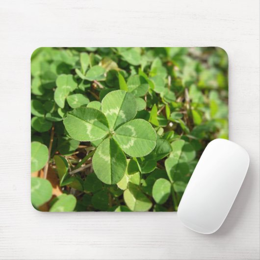 Lucky Vierblättriges Kleeblatt Mousepad (Mit Mouse)