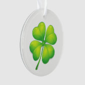 Lucky vierblättriges Kleeblatt Ornament (Vorderseite)
