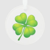 Lucky vierblättriges Kleeblatt Ornament (Rückseite)