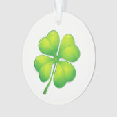 Lucky vierblättriges Kleeblatt Ornament (Vorderseite)