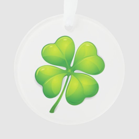 Lucky vierblättriges Kleeblatt Ornament (Vorderseite)