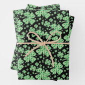 Lucky Vierblättriges Kleeblatt St. Patrick Irish Geschenkpapier Set (Beispiel)