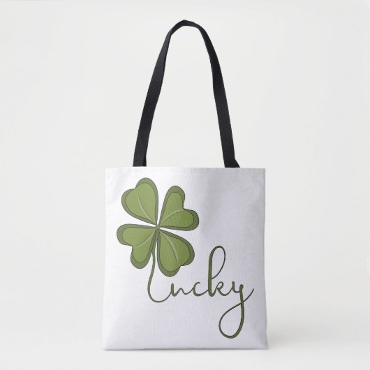 Lucky Vierblättriges Kleeblatt Tasche (Vorderseite)