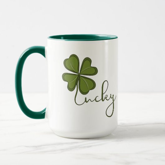 Lucky Vierblättriges Kleeblatt Tasse (Links)