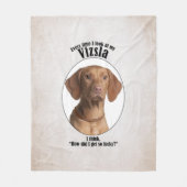 Lucky Vizsla Fleecedecke (Vorderseite)