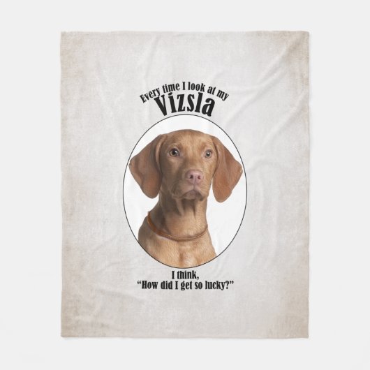Lucky Vizsla Fleecedecke (Vorderseite)