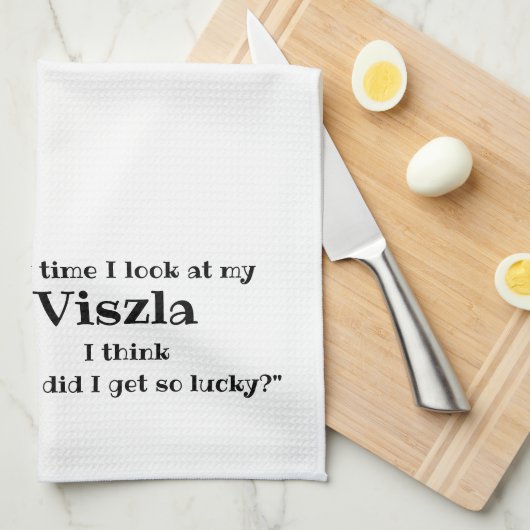 Lucky Vizsla Geschirrtuch (Viertel Falte)