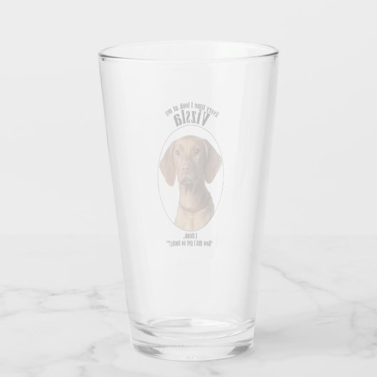 Lucky Vizsla Glas (Rückseite)