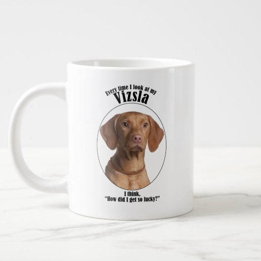 Lucky Vizsla Jumbo-Tasse (Links)