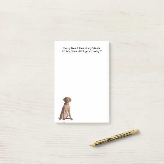 Lucky Vizsla Post-it Klebezettel (Auf Schreibtisch)