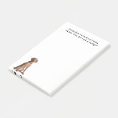 Lucky Vizsla Post-it Klebezettel (angewinkelt)