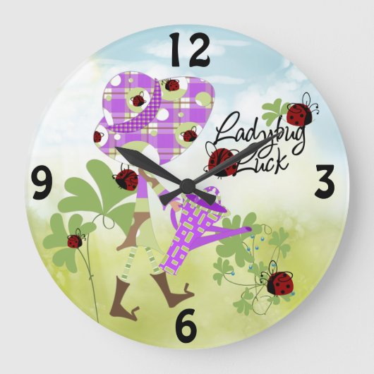 Lucky Wall Clock Große Wanduhr (Vorderseite)