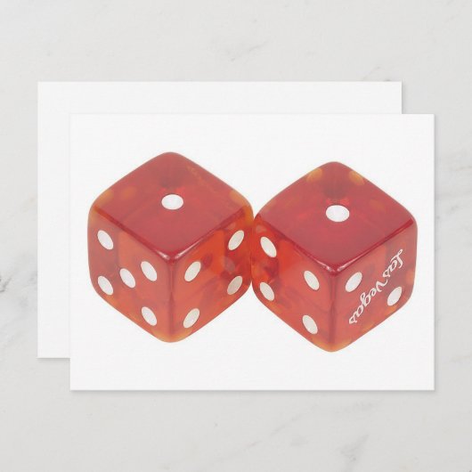 Lucky Wedding Dice Postkarte (Vorne/Hinten)