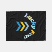 Lucky Wenige T21 Down Syndrom Bewusstsein Gelb Bla Fleecedecke (Vorderseite (Horizontal))