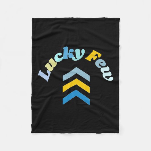 Lucky Wenige T21 Down Syndrom Bewusstsein Gelb Bla Fleecedecke (Vorderseite)