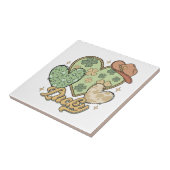 Lucky Western St Patricks Day Heart Kleeblatt Iris Fliese (Seite)