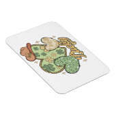 Lucky Western St Patricks Day Heart Kleeblatt Iris Magnet (Rechte Seite)