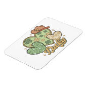 Lucky Western St Patricks Day Heart Kleeblatt Iris Magnet (Linke Seite)