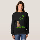 Lucky Wheaten Terrier Dog Kleeblatt St Patrick's D Sweatshirt (Vorne ganz)