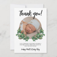 Lucky White Clovers Foto Babydusche
