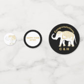 Lucky White Thai Elephant Personalisiert Konfetti (Rückseiten)