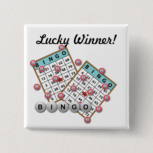 Lucky Winner Bingo Theme Button (Vorderseite)