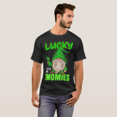 lucky with my gnomies Irish st patricks day gnome T-Shirt (Vorne ganz)