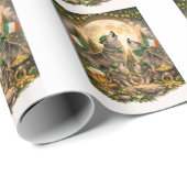 Lucky Wolf Pack – St. Patrick’s Day Family Howling Geschenkpapier (Rolleneckpunkt)