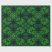 Lucky Wrap Green Irish Clover Muster Nr. 1 Geschenkpapier (Flach)