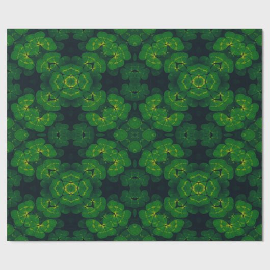 Lucky Wrap Green Irish Clover Muster Nr. 1 Geschenkpapier (Flach)