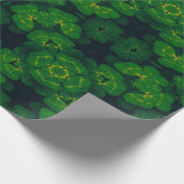 Lucky Wrap Green Irish Clover Muster Nr. 1 Geschenkpapier (Ecke)