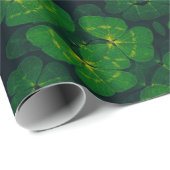 Lucky Wrap Green Irish Clover Muster Nr. 1 Geschenkpapier (Rolleneckpunkt)