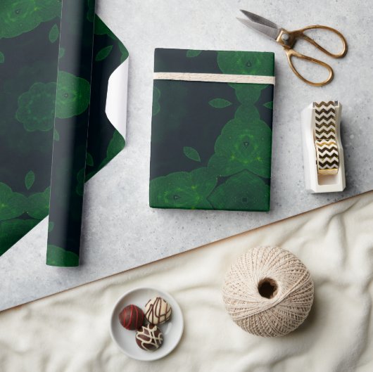 Lucky Wrap Green Irish Clover Muster Nr. 4 Geschenkpapier (Kunsthandwerk)